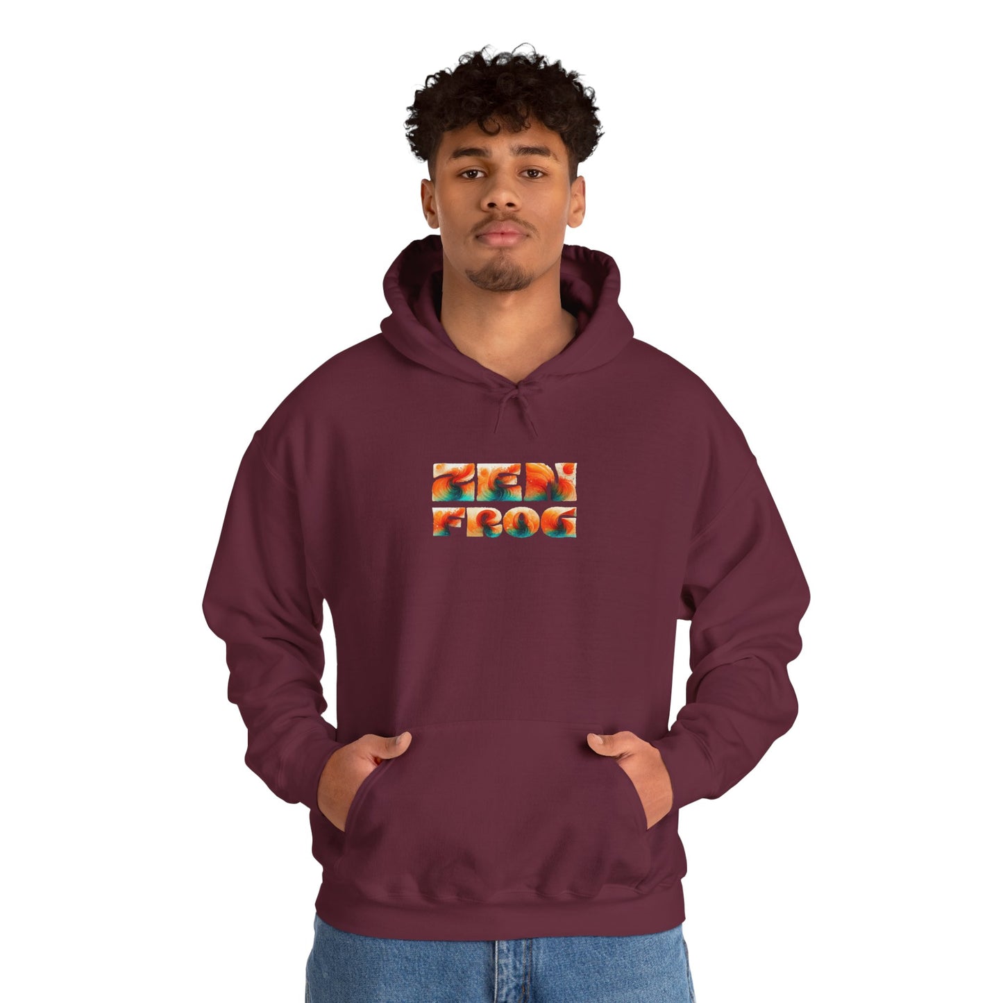 Vibrant Unisex Hoodie with Zen Frog and Snake Design, Cool Gift for Nature Lovers, Casual Wear for All Occasions, Gift for Her, Cool Hoodies