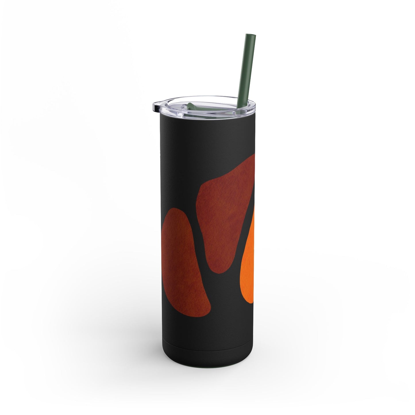 Modern Abstract Skinny Tumbler with Straws, Trendy Drinkware for Stylish Hydration, Ideal for Gifts, Home, and Parties