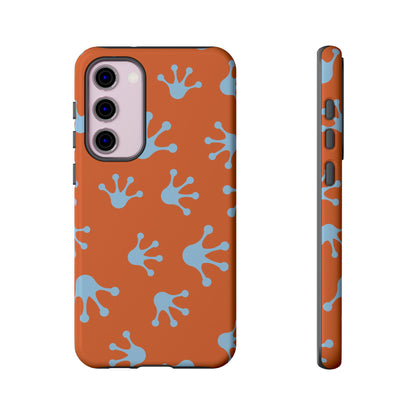 Frog Print Phone Case - Tough Cases, Orange Frog Design, Unique Gift, Fun Accessories, Vibrant Phone Cases, Cool Cases