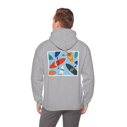 Serene Adventure Hoodie with Lotus Design, Eco-Friendly Sweatshirt for Outdoors, Yoga, Surfing, Beach Days, Mindfulness, Gift for Her, Gift for Him, Kayak Sweatshirt, Outdoor Designs