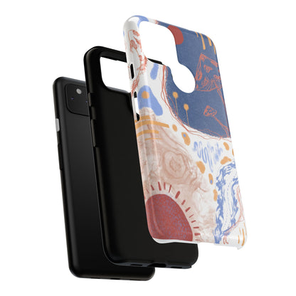 Artistic Phone Case with Abstract Design, Tough Phone Case, Unique Gift, Trendy Accessories, Modern Art Case, Stylish Tech Gear