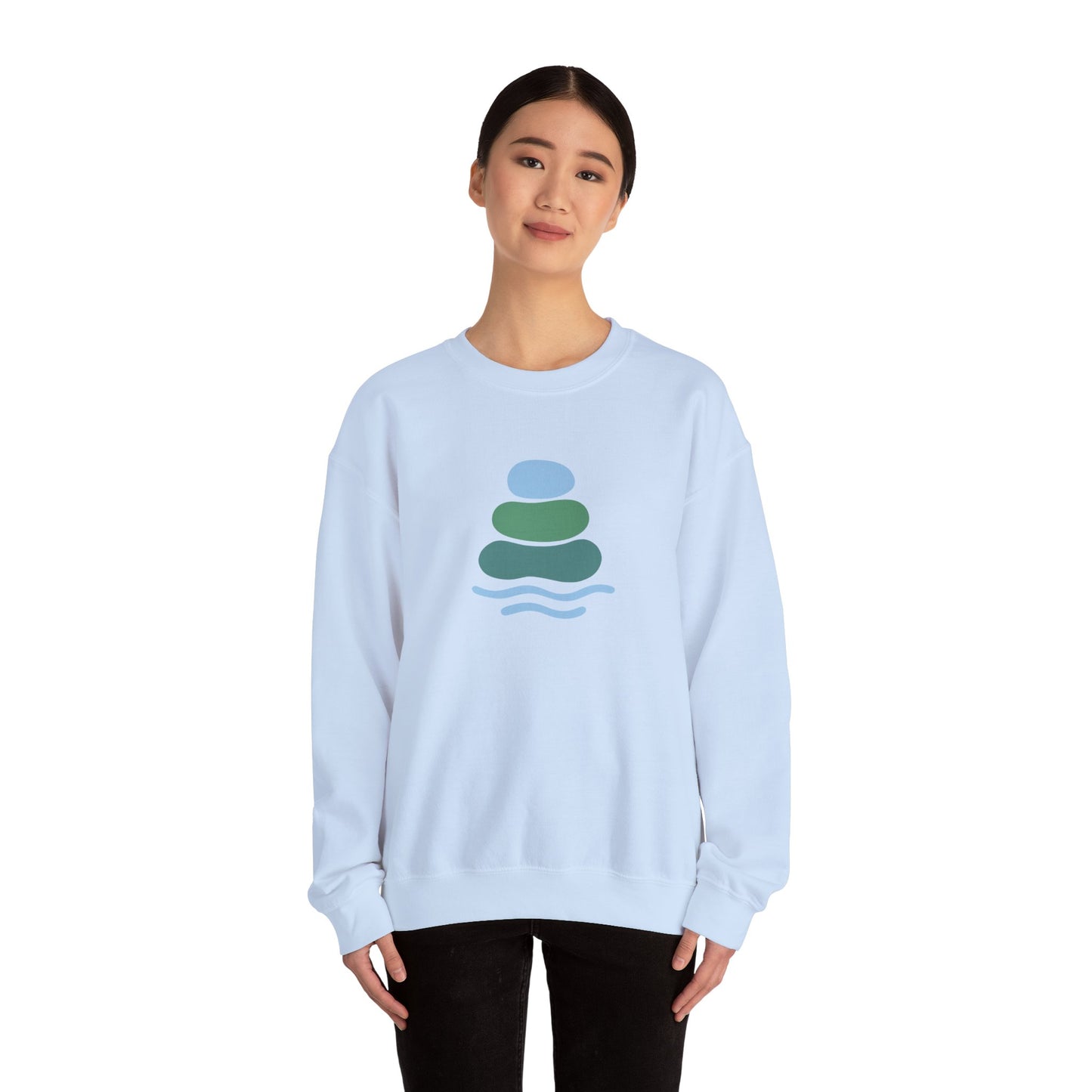Serene Balance Crewneck Sweatshirt, Cozy Layering Piece, Casual Everyday Wear, Ideal for Relaxation, Gift for Mindfulness Enthusiasts