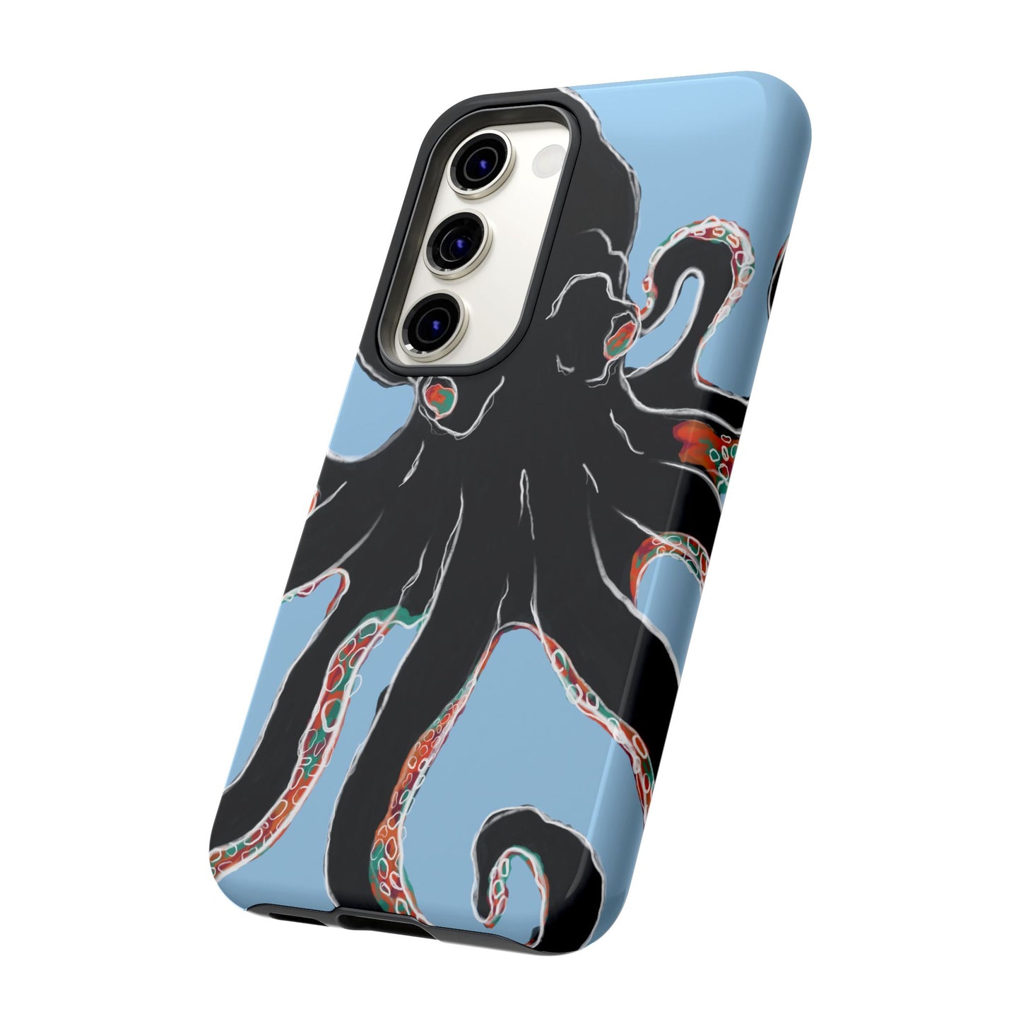 Octopus Tough Phone Case, Sea Creature Design, Ocean Lover Gift, Unique Phone Cover, Underwater Artwork