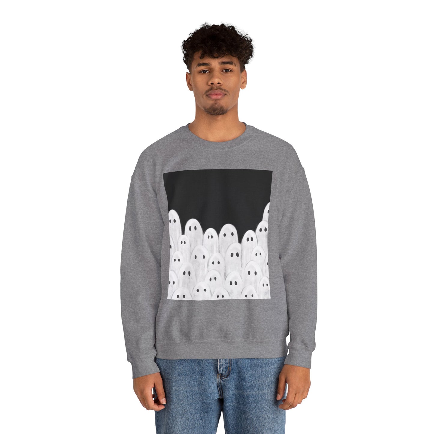 Painted Ghosts Crewneck | Cozy Sweatshirt, Perfect for Halloween, Fall, and Spooky Season