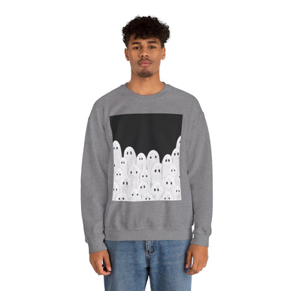 Painted Ghosts Crewneck | Cozy Sweatshirt, Perfect for Halloween, Fall, and Spooky Season