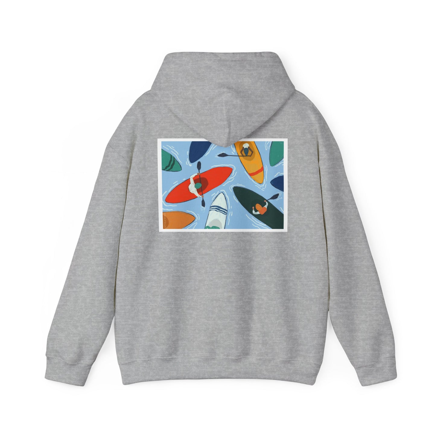 Serene Adventure Hoodie with Lotus Design, Eco-Friendly Sweatshirt for Outdoors, Yoga, Surfing, Beach Days, Mindfulness, Gift for Her, Gift for Him, Kayak Sweatshirt, Outdoor Designs
