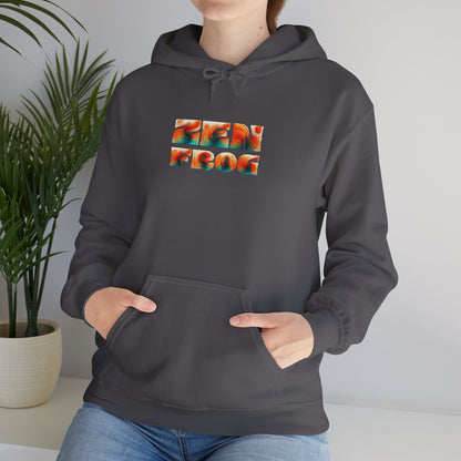 Vibrant Unisex Hoodie with Zen Frog and Snake Design, Cool Gift for Nature Lovers, Casual Wear for All Occasions, Gift for Her, Cool Hoodies