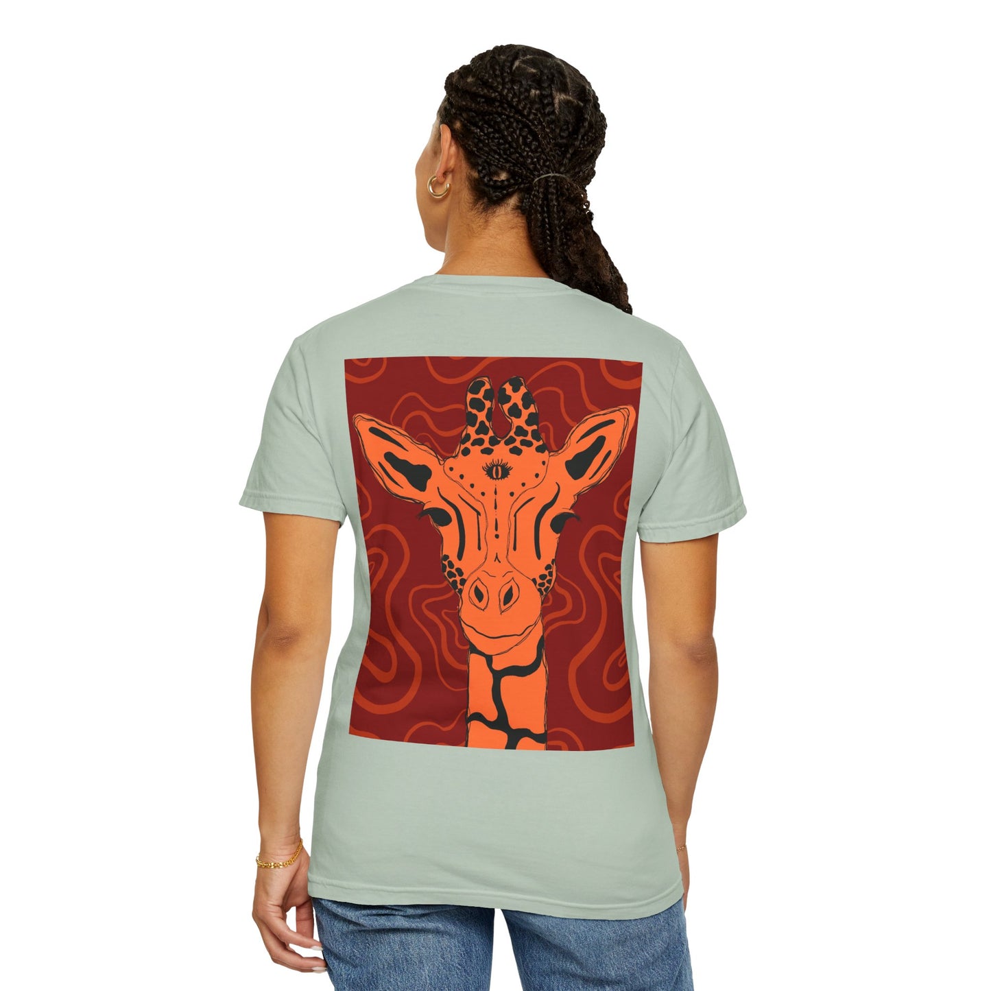 Vibrant Giraffe Graphic Tee, Unisex T-shirt, Gift for Animal Lovers, Casual Wear, Nature-Themed Apparel, Unique Graphic Shirt