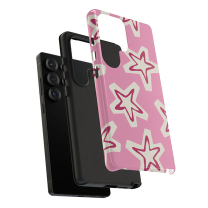 Starry Pink Phone Case | Tough Cases for Trendy Protection, Cute Gift, Fun Design, Holiday Match, Everyday Use
