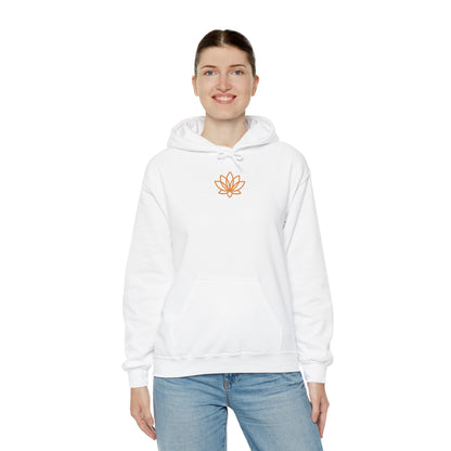 Serene Adventure Hoodie with Lotus Design, Eco-Friendly Sweatshirt for Outdoors, Yoga, Surfing, Beach Days, Mindfulness, Gift for Her, Gift for Him, Kayak Sweatshirt, Outdoor Designs