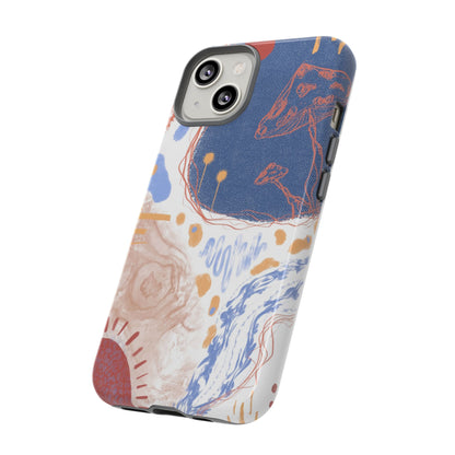Artistic Phone Case with Abstract Design, Tough Phone Case, Unique Gift, Trendy Accessories, Modern Art Case, Stylish Tech Gear
