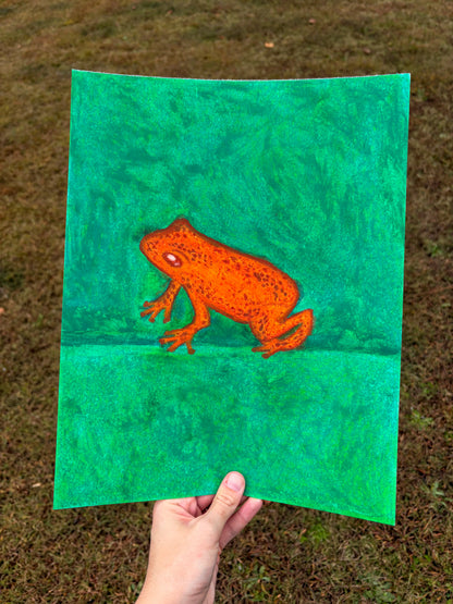 “Among the Moss” — Original 11x14 Oil Pastel Artwork