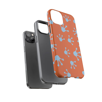 Frog Print Phone Case - Tough Cases, Orange Frog Design, Unique Gift, Fun Accessories, Vibrant Phone Cases, Cool Cases