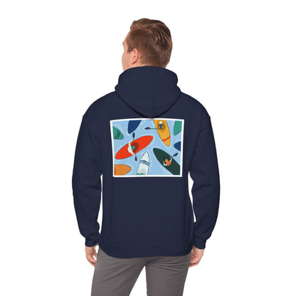 Serene Adventure Hoodie with Lotus Design, Eco-Friendly Sweatshirt for Outdoors, Yoga, Surfing, Beach Days, Mindfulness, Gift for Her, Gift for Him, Kayak Sweatshirt, Outdoor Designs