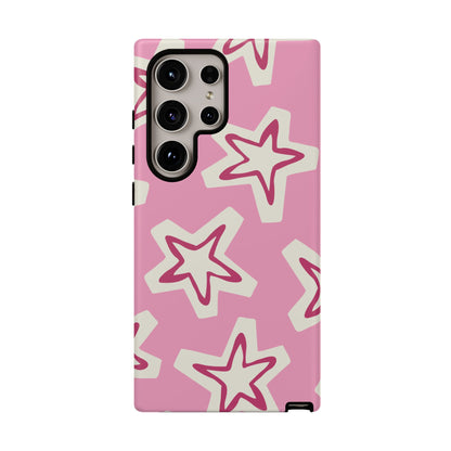 Starry Pink Phone Case | Tough Cases for Trendy Protection, Cute Gift, Fun Design, Holiday Match, Everyday Use