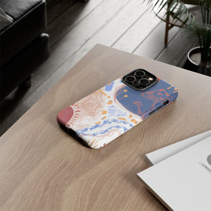 Artistic Phone Case with Abstract Design, Tough Phone Case, Unique Gift, Trendy Accessories, Modern Art Case, Stylish Tech Gear
