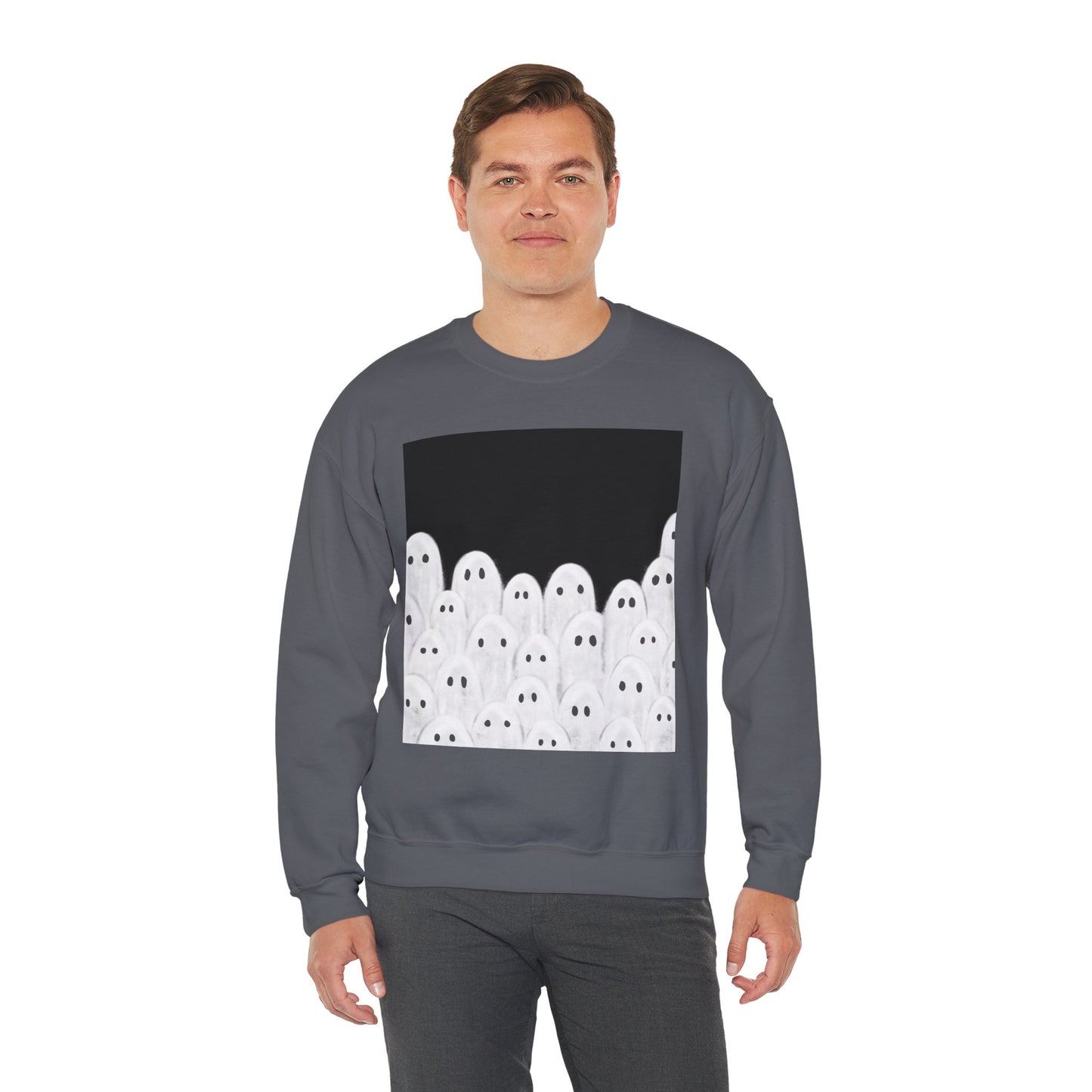 Painted Ghosts Crewneck | Cozy Sweatshirt, Perfect for Halloween, Fall, and Spooky Season