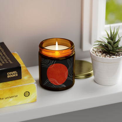 Artistic Scented Candle - Coconut Apricot Wax, Abstract Home Decor, Relaxation Gift, Aromatherapy, Modern Candle Holder