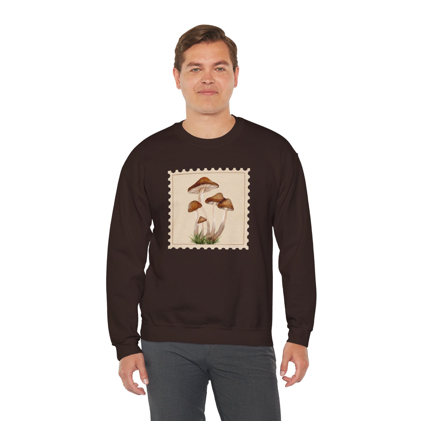 Mushroom Vibes Unisex Crewneck Sweatshirt - Cozy Fashion, Nature Lover Gift, Fall Outfit, Eco-Friendly Style, Perfect for Autumn, Artsy Sweatshirts, Premium, Nature-inspired Crewnecks