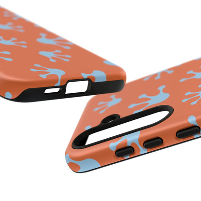 Frog Print Phone Case - Tough Cases, Orange Frog Design, Unique Gift, Fun Accessories, Vibrant Phone Cases, Cool Cases