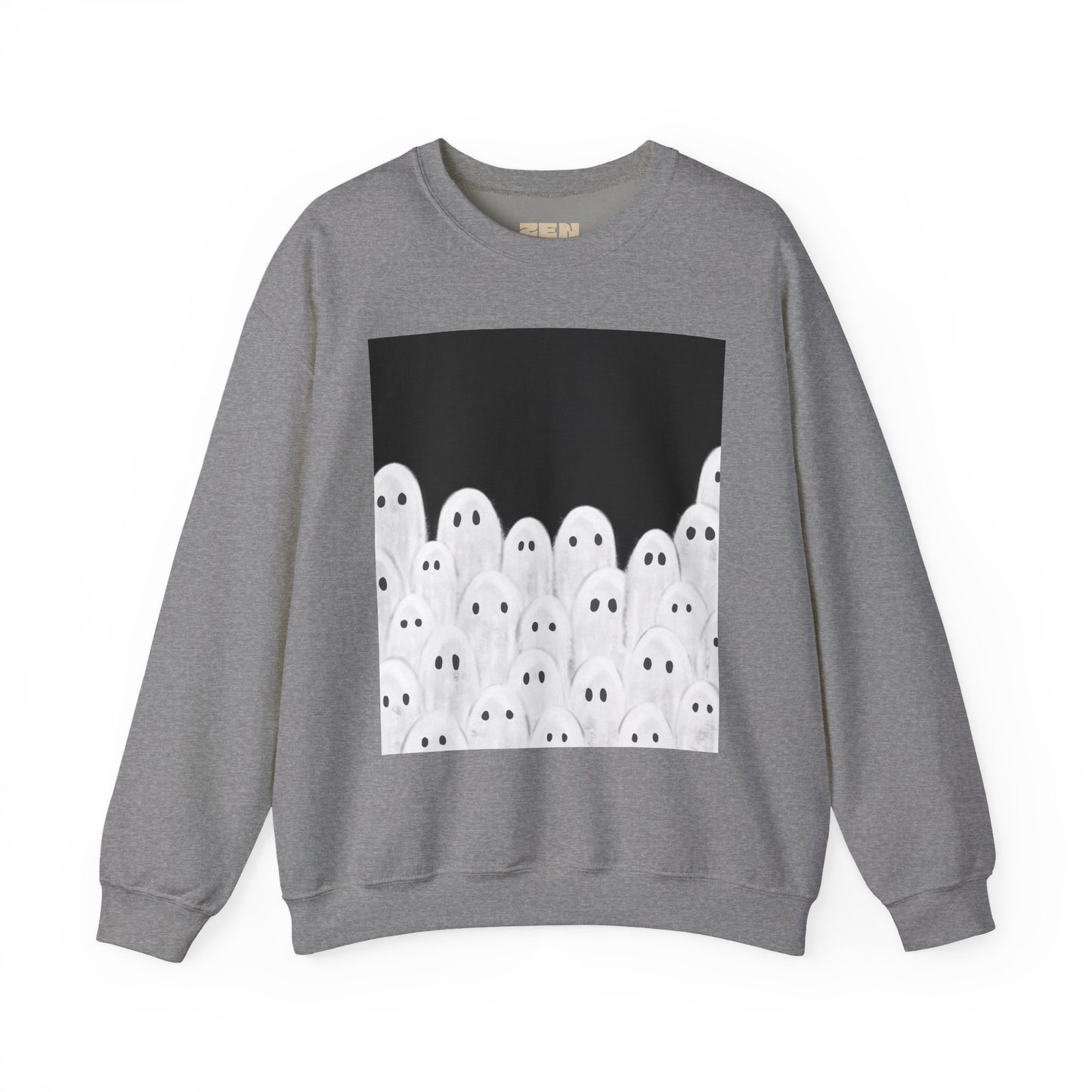 Painted Ghosts Crewneck | Cozy Sweatshirt, Perfect for Halloween, Fall, and Spooky Season