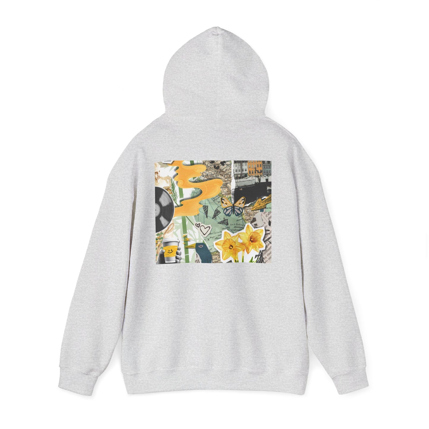 Lotus Flower Unisex Hoodie: Cozy Sweatshirt, Gift for Yoga Lovers, Meditation Apparel, Casual Streetwear, Nature-Inspired Wear, Artsy Collage, Cool Crewnecks