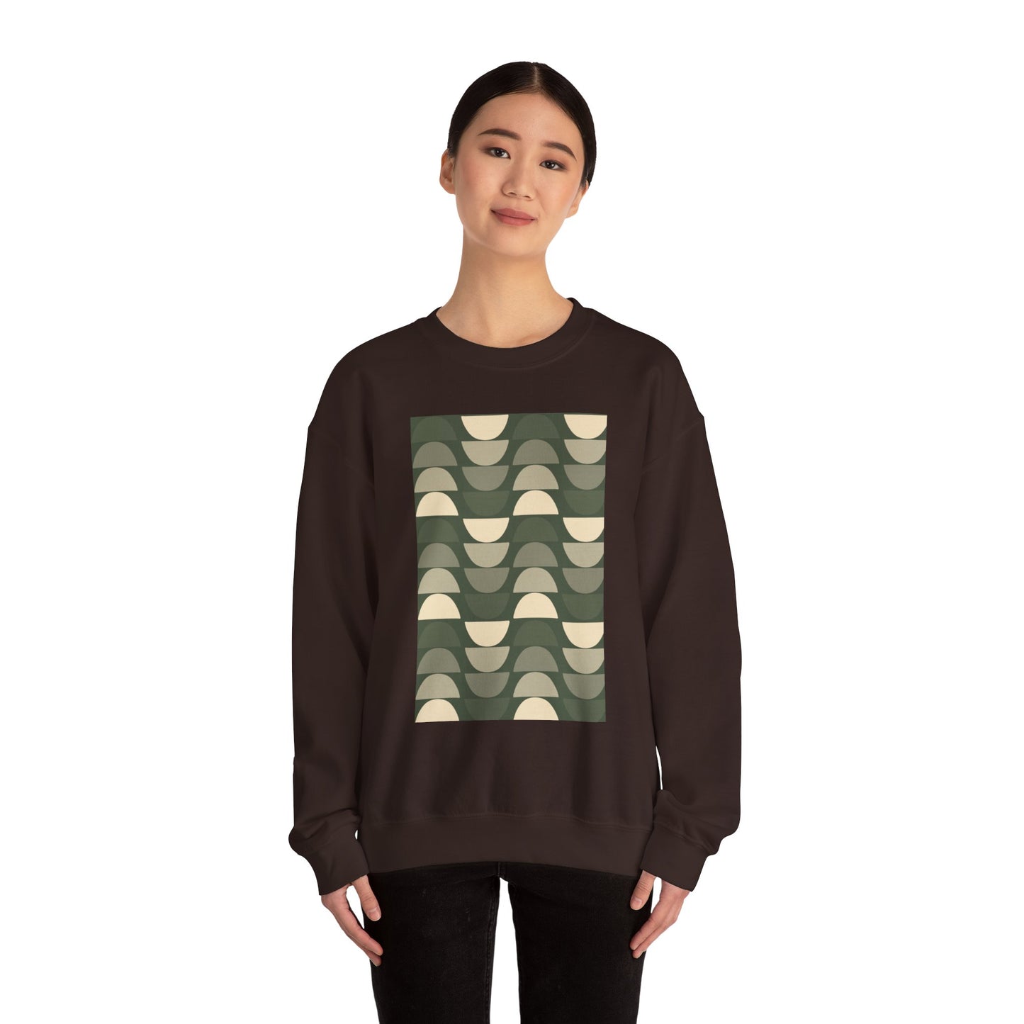 Stylish Geometric Crewneck Sweatshirt for Relaxed Vibes, Cozy Layer, Unisex Fashion Piece, Perfect Gift for Art Lovers, Casual Wear