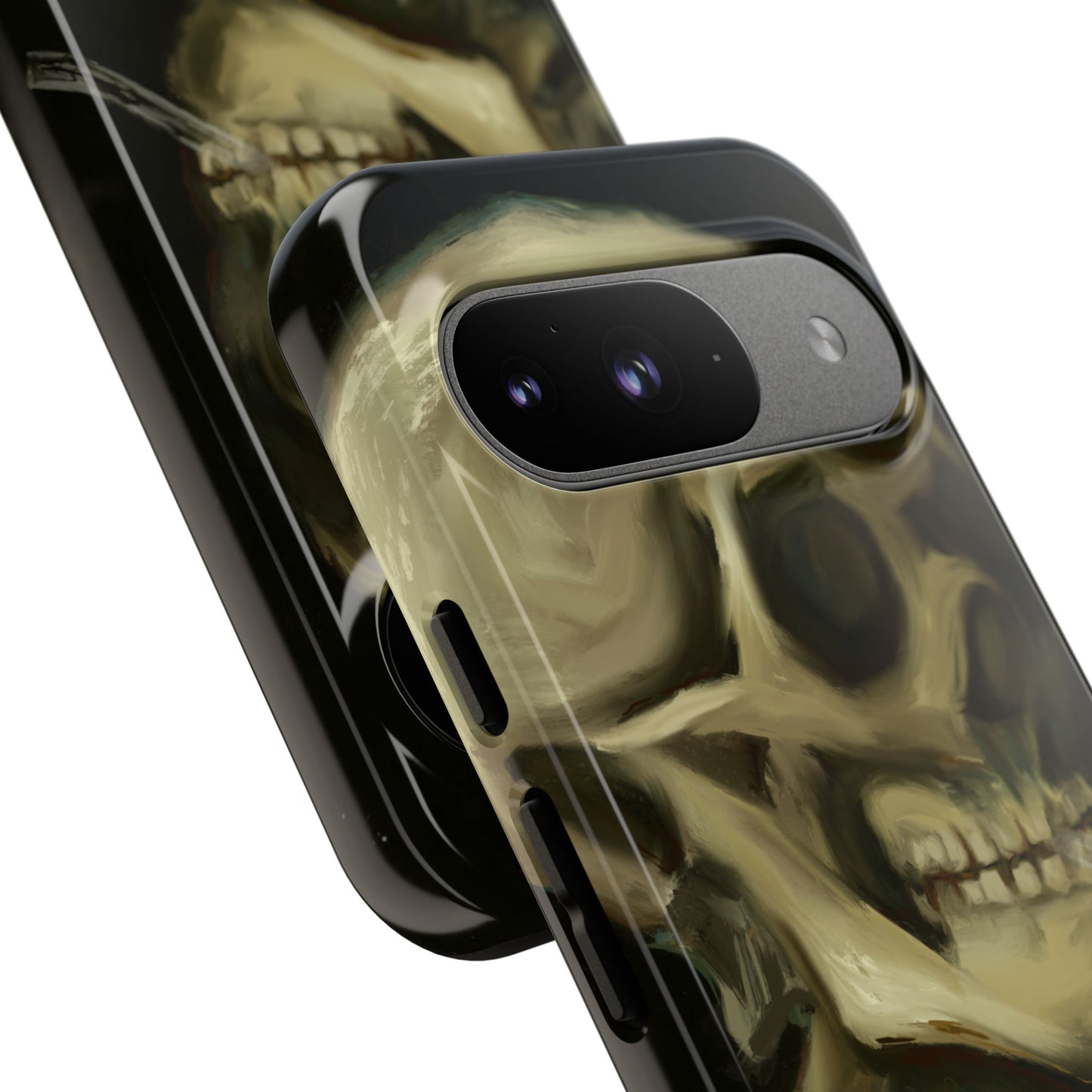 Skull Phone Case - Tough Cases, Macabre Style, Unique Accessories, Perfect for Halloween, Gothic Decor, Edgy Gift Idea | Van Gogh Reimagined, Abstract Twist on  Van Gogh's Skeleton with Burning Cigarette