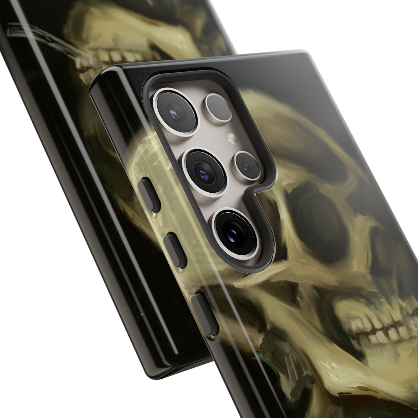 Skull Phone Case - Tough Cases, Macabre Style, Unique Accessories, Perfect for Halloween, Gothic Decor, Edgy Gift Idea | Van Gogh Reimagined, Abstract Twist on  Van Gogh's Skeleton with Burning Cigarette