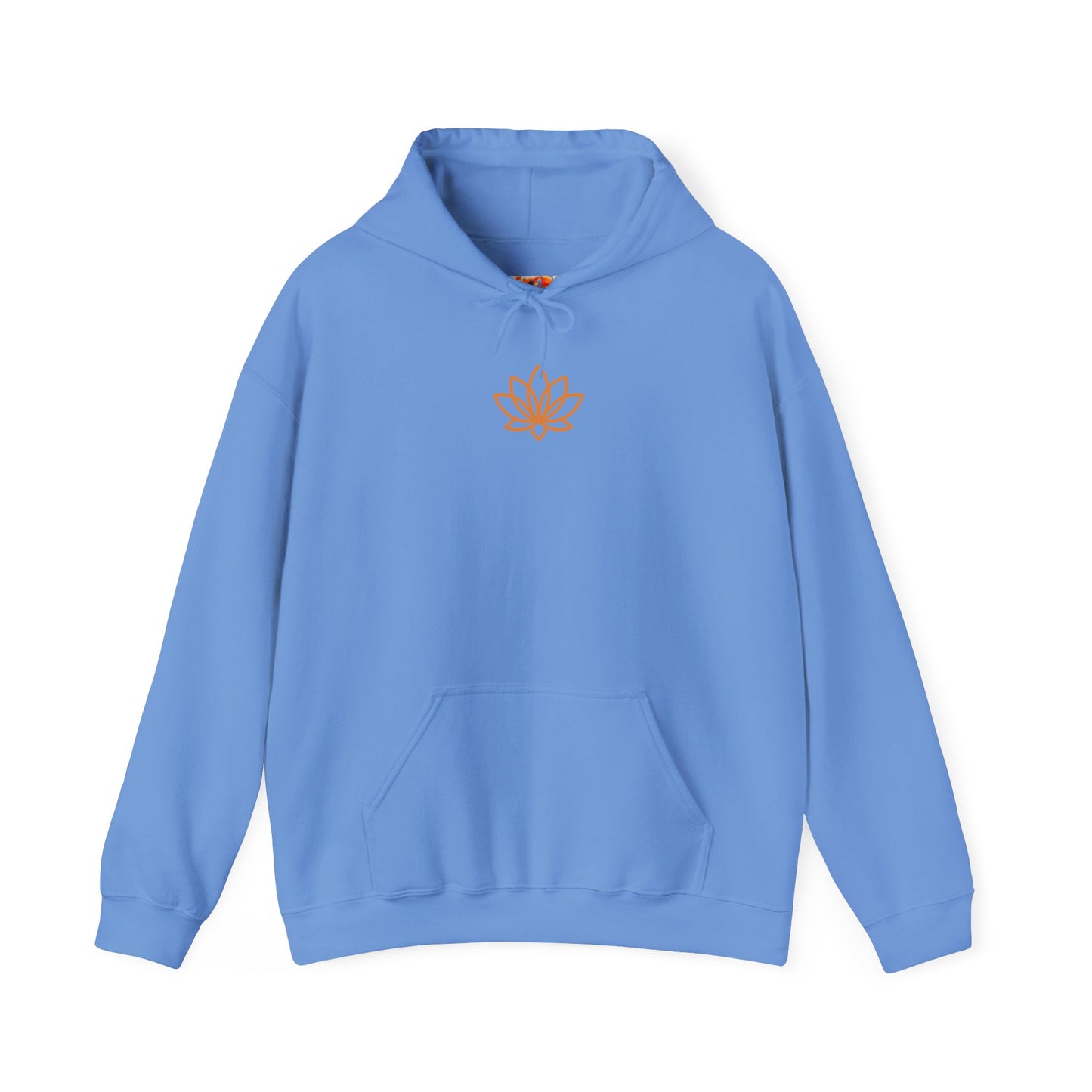 Serene Adventure Hoodie with Lotus Design, Eco-Friendly Sweatshirt for Outdoors, Yoga, Surfing, Beach Days, Mindfulness, Gift for Her, Gift for Him, Kayak Sweatshirt, Outdoor Designs