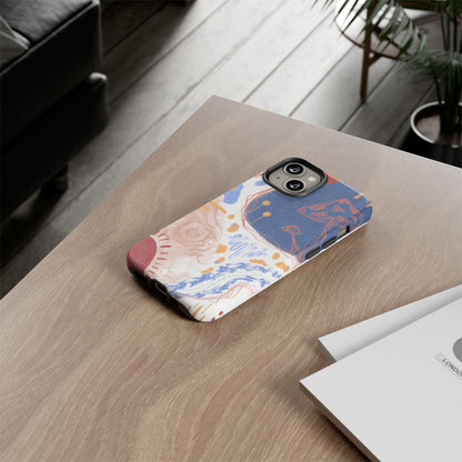 Artistic Phone Case with Abstract Design, Tough Phone Case, Unique Gift, Trendy Accessories, Modern Art Case, Stylish Tech Gear