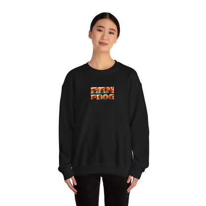 Zen Frog Crewneck Sweatshirt | Cozy Unisex Pullover for Relaxation, Ideal Gift for Nature Lovers, Perfect for Lounging and Casual Outings, Moon, Gift for Him, Gift for Her