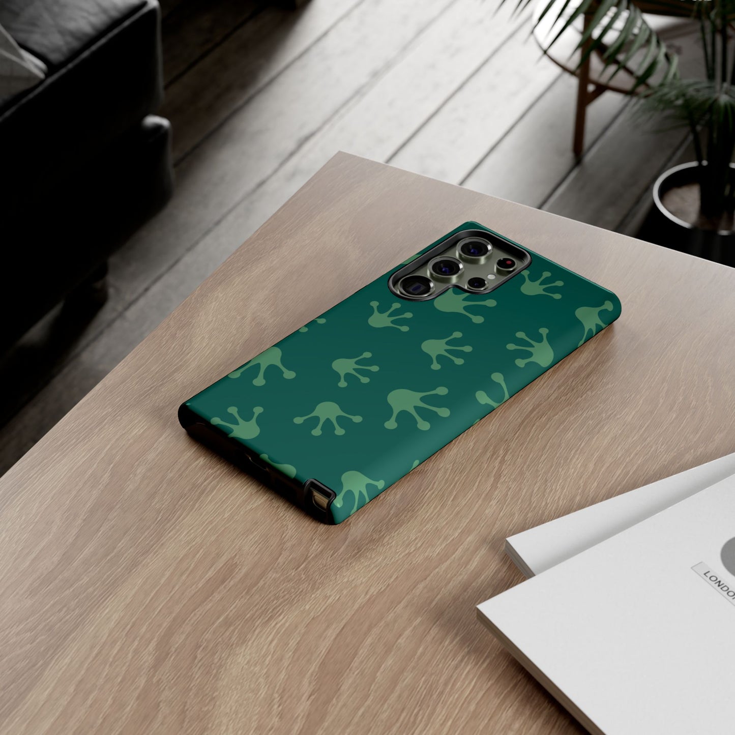 Frog Print Phone Case, Nature Lover Gift, Eco-Friendly Cover, Fun Green Design, Unique Frog Accessories