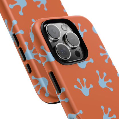 Frog Print Phone Case - Tough Cases, Orange Frog Design, Unique Gift, Fun Accessories, Vibrant Phone Cases, Cool Cases