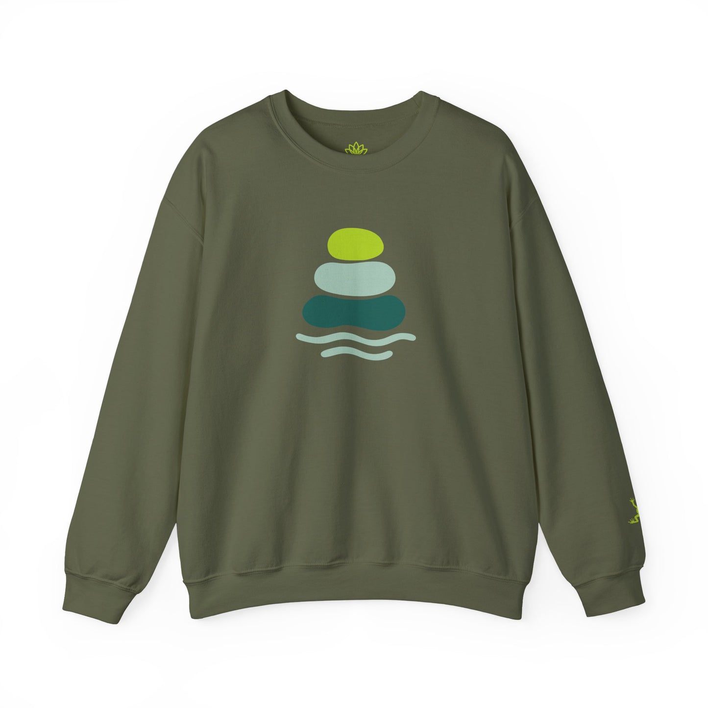 Serene Stones Unisex Crewneck Sweatshirt, Cozy Sweatshirt, Relaxation Apparel, Casual Wear, Mindfulness Gift