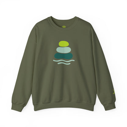 Serene Stones Unisex Crewneck Sweatshirt, Cozy Sweatshirt, Relaxation Apparel, Casual Wear, Mindfulness Gift