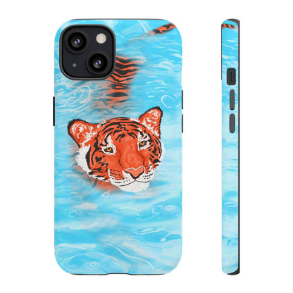 Vibrant Tiger Phone Case, Wildlife Lover Gift, Phone Accessories, Animal Print Case, Summer Vibe, Cool Phone Cover