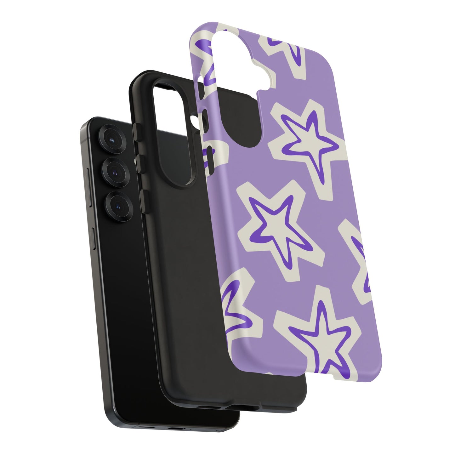 Starry Pattern Phone Case, Cute Star Design, Tough Phone Cover, Gifts for Her, Stylish Phone Accessory