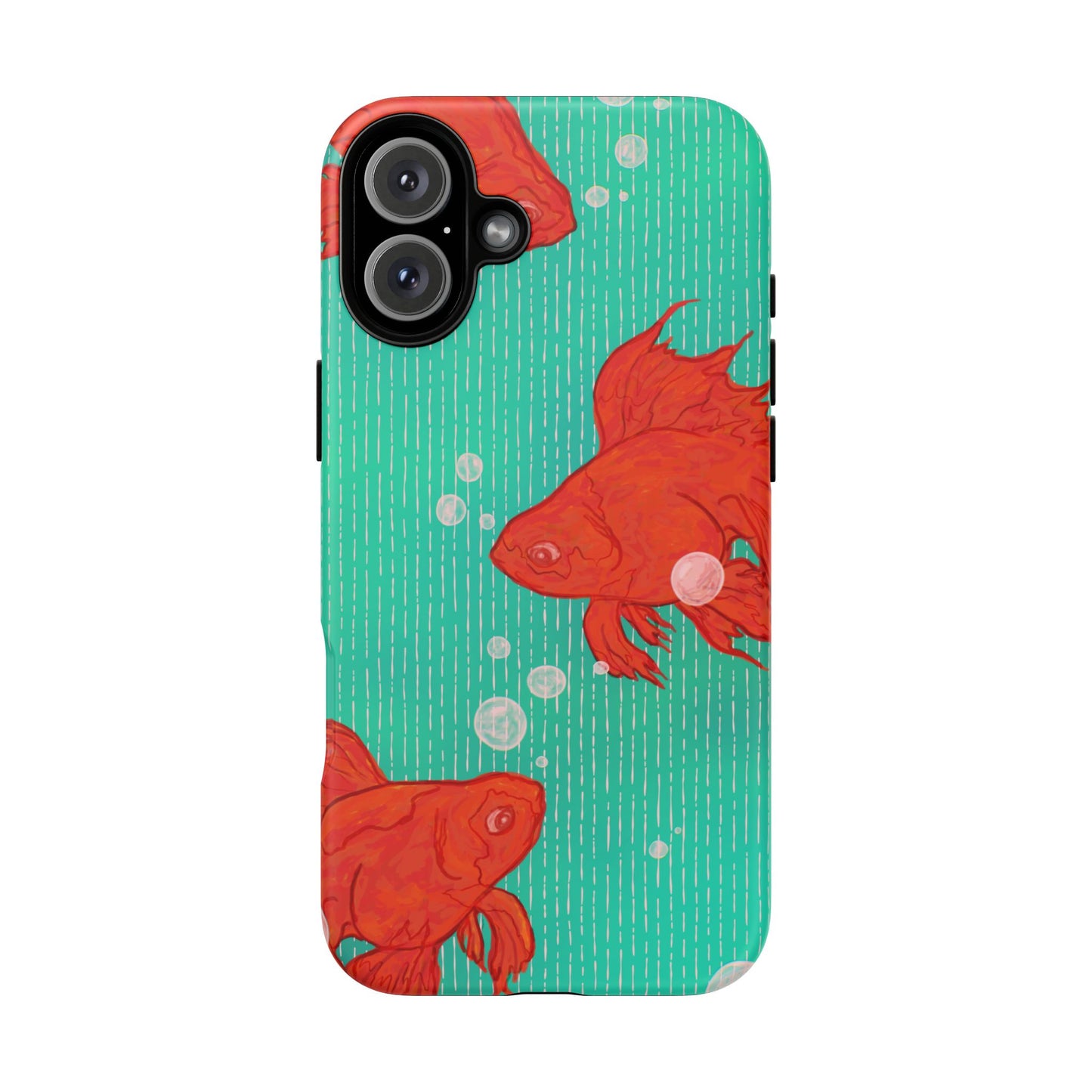 Vibrant Goldfish Phone Case, Colorful iPhone Cover, Ocean Vibe Accessory, Unique Gift for Fish Lovers, Cute Phone Cases