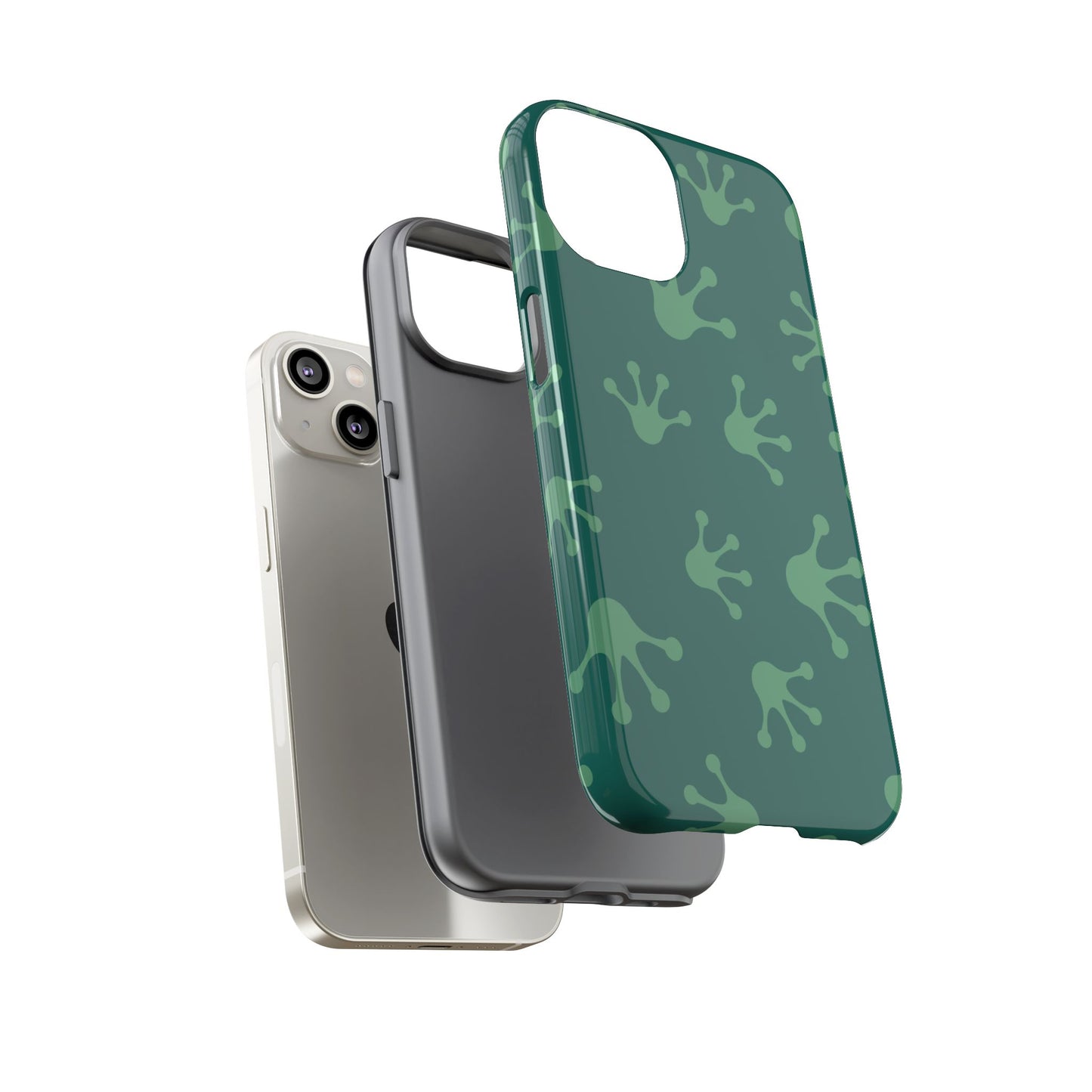 Frog Print Phone Case, Nature Lover Gift, Eco-Friendly Cover, Fun Green Design, Unique Frog Accessories