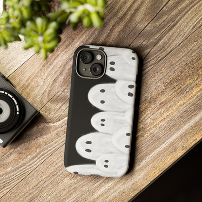 Painted Ghosts Phone Case | Ghostly Tough Phone Case for Spooky Style, Halloween Gift, Phone Cover, Ghost Theme, Unique Accessory, Spooky Season, Viral Painted Ghosts Inspired Design