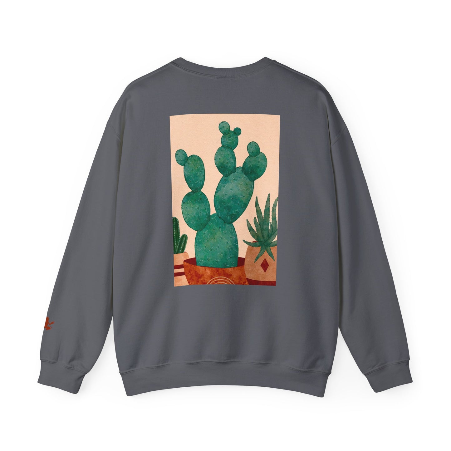 Cactus Art Crewneck Sweatshirt - Cozy unisex pullover, perfect for plant lovers, everyday wear, gifts for him/her, and casual outings