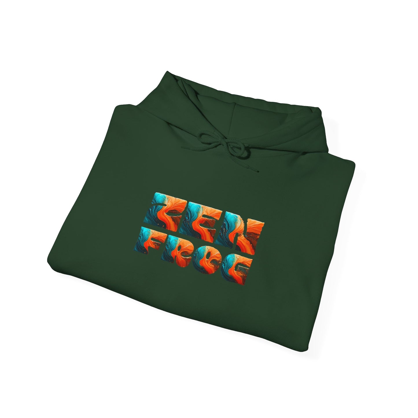 Zen Frog & Moon Unisex Hoodie, Cozy Sweatshirt for Relaxation, Gifts for Nature Lovers, Festival Wear, Everyday Comfort