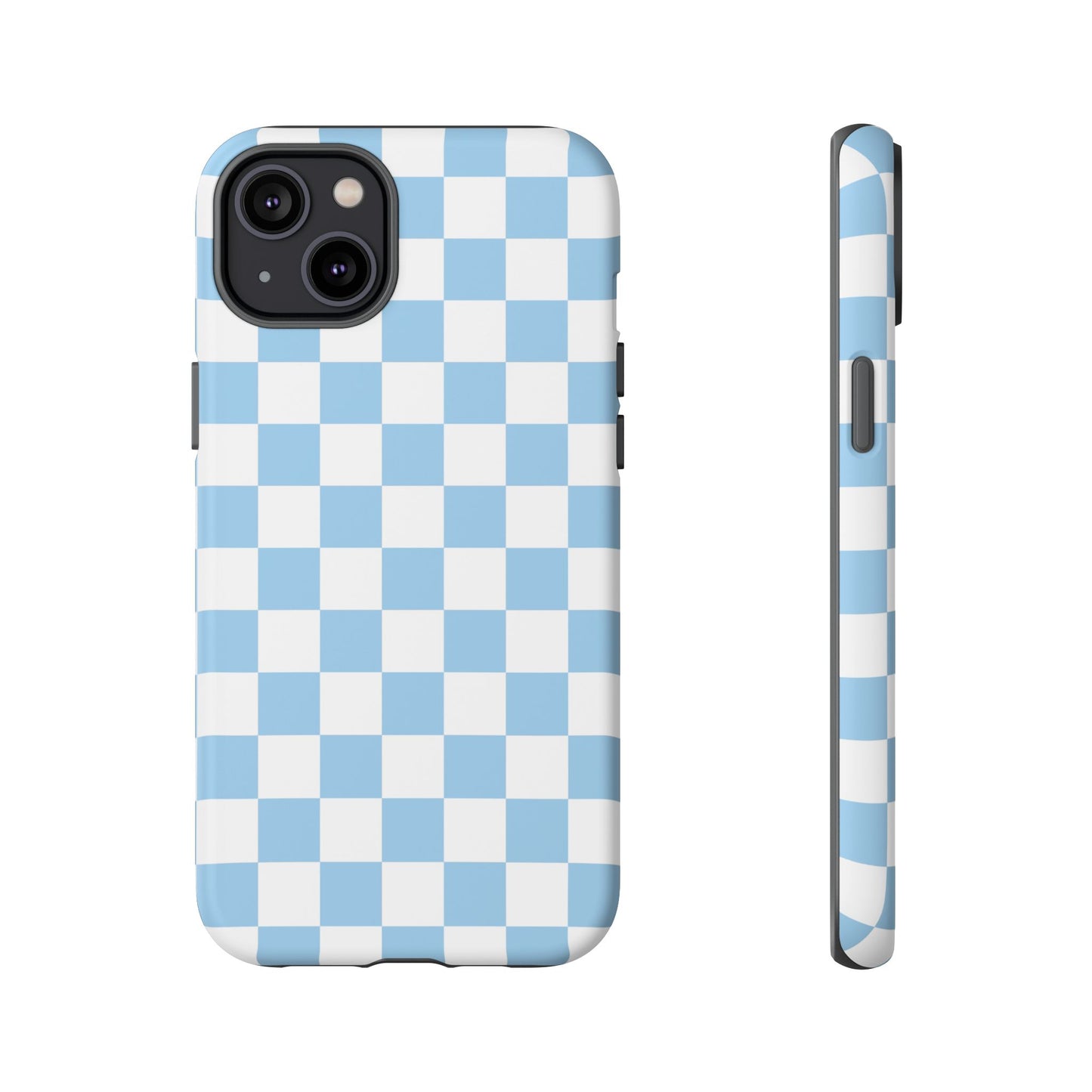 Blue Checkered Phone Case, Tough Phone Cover, Stylish Mobile Protector, Unique Gift for Him/Her, Trendy Accessories for Holidays
