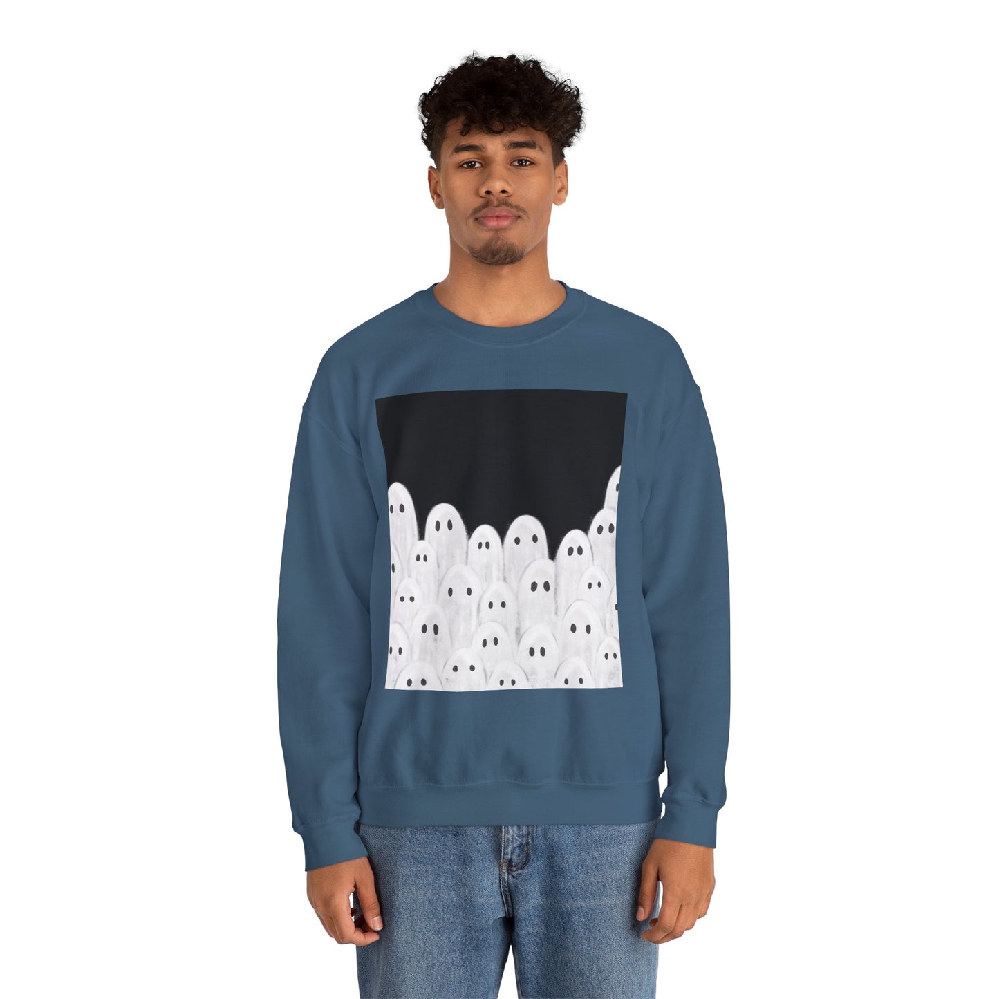 Painted Ghosts Crewneck | Cozy Sweatshirt, Perfect for Halloween, Fall, and Spooky Season