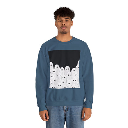 Painted Ghosts Crewneck | Cozy Sweatshirt, Perfect for Halloween, Fall, and Spooky Season
