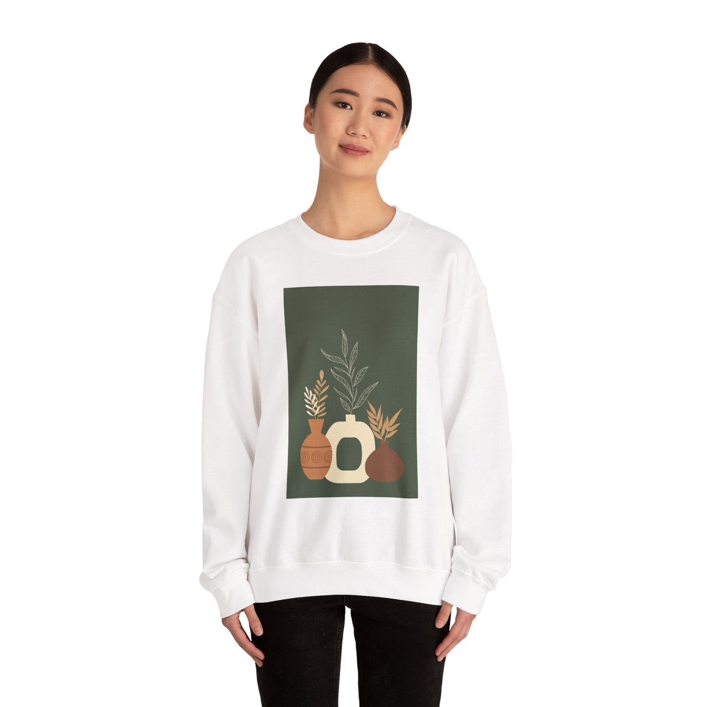 Fall-Inspired Botanical Crewneck Sweatshirt, Cozy Sweatshirt for Women, Warm Unisex Sweater, Autumn Gift,  Plant Lover Apparel