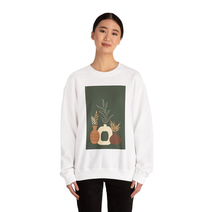 Fall-Inspired Botanical Crewneck Sweatshirt, Cozy Sweatshirt for Women, Warm Unisex Sweater, Autumn Gift,  Plant Lover Apparel