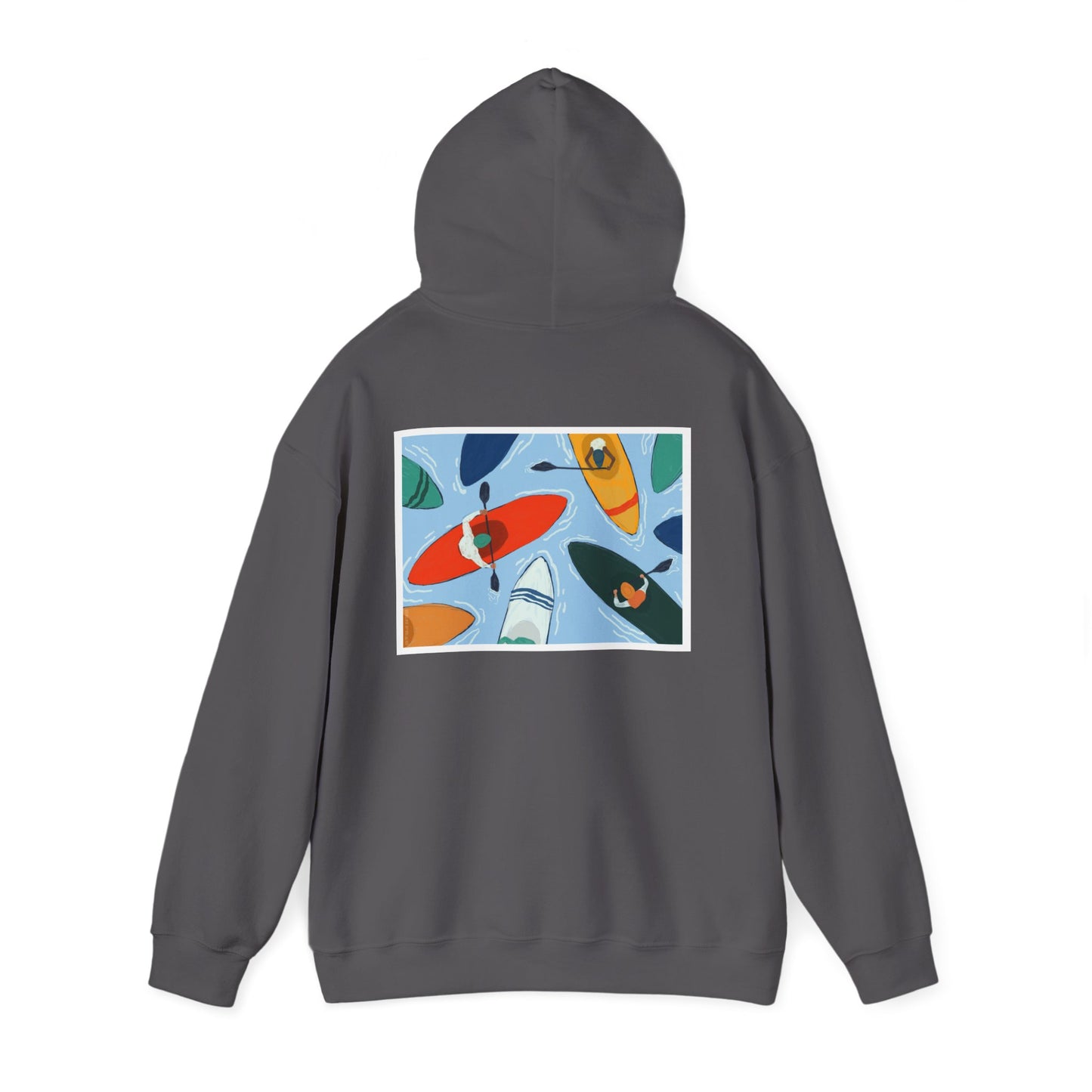 Serene Adventure Hoodie with Lotus Design, Eco-Friendly Sweatshirt for Outdoors, Yoga, Surfing, Beach Days, Mindfulness, Gift for Her, Gift for Him, Kayak Sweatshirt, Outdoor Designs