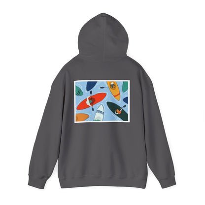 Serene Adventure Hoodie with Lotus Design, Eco-Friendly Sweatshirt for Outdoors, Yoga, Surfing, Beach Days, Mindfulness, Gift for Her, Gift for Him, Kayak Sweatshirt, Outdoor Designs